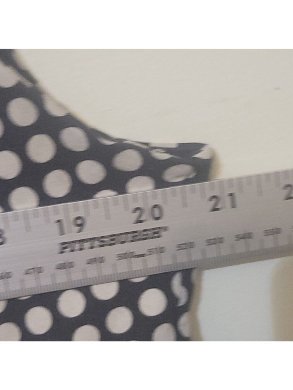 Lands End Black & White Polka Dot Sleeveless Dress XL 18 Retro Comfort Cotton Bl - Picture 7 of 13
